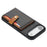 For iPhone Air Case Calf Texture Card Holder PU Leather + TPU Kicsktand Phone Cover - Black - 5
