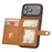 For iPhone 18 Pro Max / 17 Pro Max Case Calf Texture Card Holder PU Leather + TPU Kicsktand Phone Cover - Brown - 4