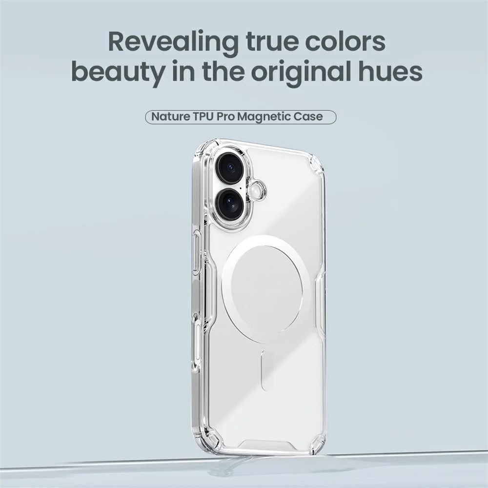 NILLKIN Nature Pro Series for iPhone 17 Case Compatible with MagSafe TPU + PC Ultra Clear Phone Case - Transparent - 5