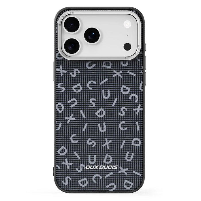 DUX DUCIS Moro Series For iPhone 17 Pro Max Case Compatible with MagSafe UV Pattern Leather + PC + TPU Phone Cover - Black - 2