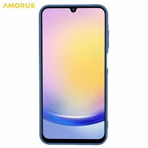 AMORUS For Samsung Galaxy A15 4G / 5G Case Precise Cutouts TPU Fiber Lining Shockproof Phone Cover - Sapphire - 2