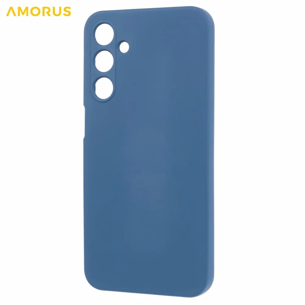 AMORUS For Samsung Galaxy A15 4G / 5G Case Precise Cutouts TPU Fiber Lining Shockproof Phone Cover - Sapphire - 3