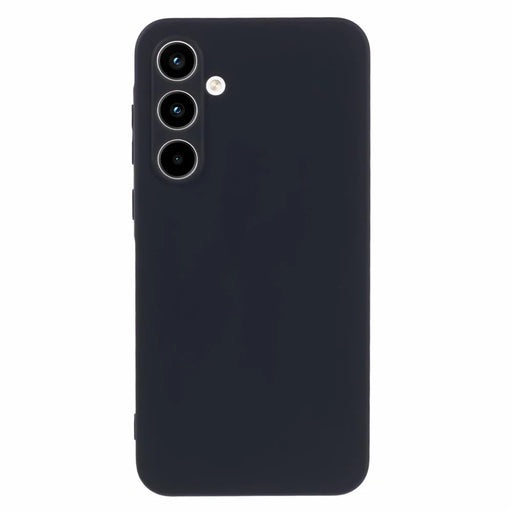 AMORUS For Samsung Galaxy A55 5G Case Precise Cutouts TPU Fiber Lining Shockproof Phone Cover - Black - 1