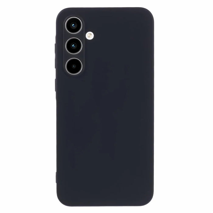 AMORUS For Samsung Galaxy A55 5G Case Precise Cutouts TPU Fiber Lining Shockproof Phone Cover - Black - 1