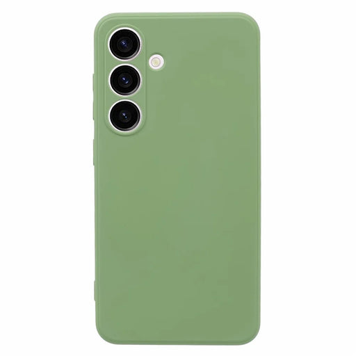 AMORUS For Samsung Galaxy S24 Case Precise Cutouts TPU Fiber Lining Shockproof Phone Cover - Matcha Green - 1