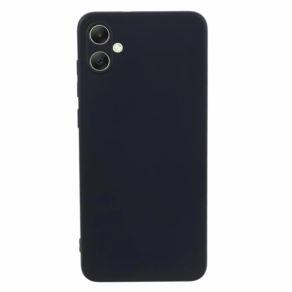 AMORUS For Samsung Galaxy A05 4G Case Precise Cutouts TPU Fiber Lining Shockproof Phone Cover - Black - 1