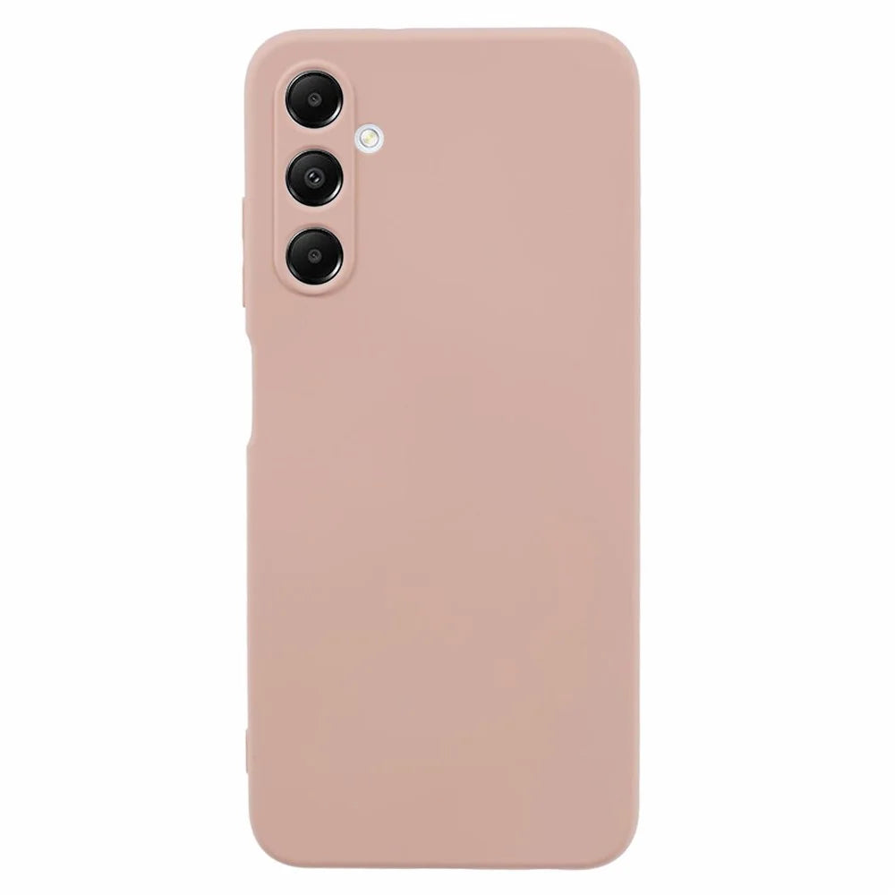 AMORUS For Samsung Galaxy A05s 4G Case Precise Cutouts TPU Fiber Lining Shockproof Phone Cover - Pink - 1