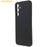 AMORUS For Samsung Galaxy S23 FE Case Precise Cutouts TPU Fiber Lining Shockproof Phone Cover - Black - 3
