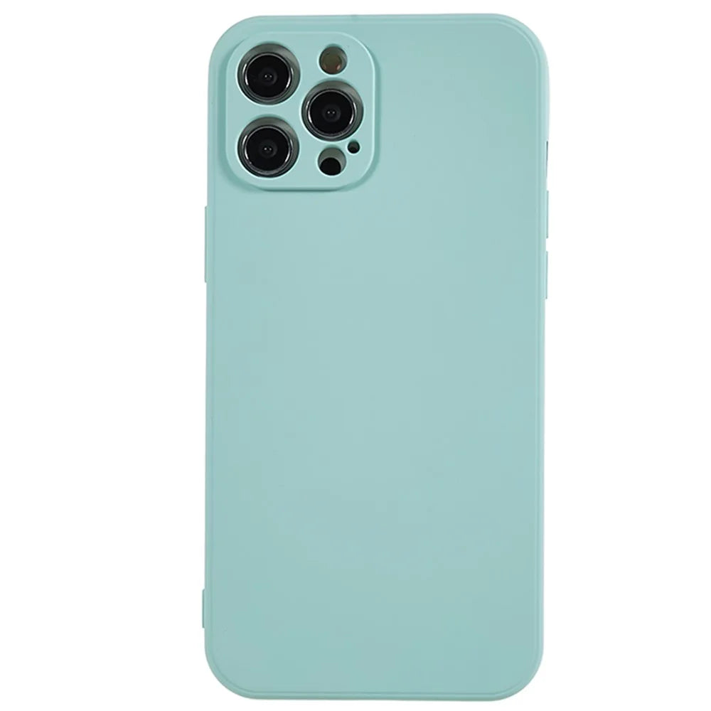AMORUS For iPhone 12 Pro Max Case Precise Cutouts TPU Fiber Lining Shockproof Phone Cover - Baby Blue - 1