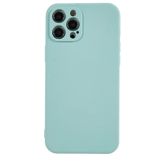 AMORUS For iPhone 12 Pro Max Case Precise Cutouts TPU Fiber Lining Shockproof Phone Cover - Baby Blue - 1