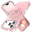 For iPhone 17 Pro Case Compatible with MagSafe Matte Kickstand Hybrid Phone Cover Small Wavy Edge - Pink - 1