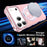 For iPhone 17 Pro Case Compatible with MagSafe Matte Kickstand Hybrid Phone Cover Small Wavy Edge - Pink - 2