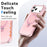 For iPhone 17 Pro Case Compatible with MagSafe Matte Kickstand Hybrid Phone Cover Small Wavy Edge - Pink - 5