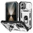 For iPhone 17 Case TPU + PC Slide Camshield Kickstand Phone Cover - White - 1