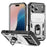 For iPhone 17 Pro Case TPU + PC Slide Camshield Kickstand Phone Cover - White - 1