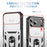 For iPhone 17 Pro Max Case TPU + PC Slide Camshield Kickstand Phone Cover - White - 3