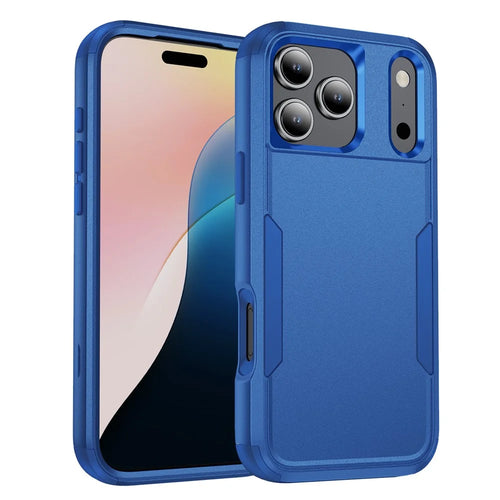 For iPhone 17 Pro Max Case 3 in 1 Shockproof TPU PC Phone Cover - Sapphire - 1