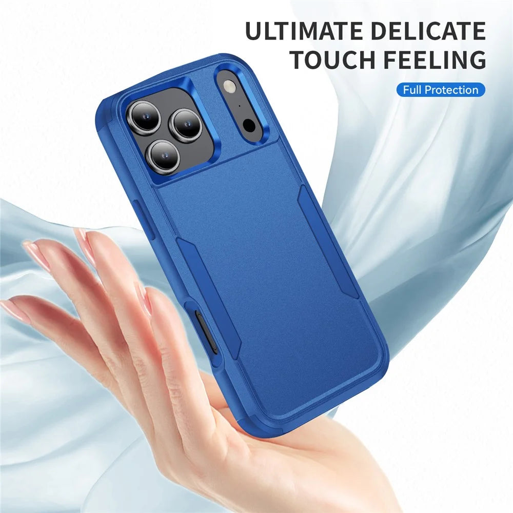 For iPhone 17 Pro Max Case 3 in 1 Shockproof TPU PC Phone Cover - Sapphire - 2