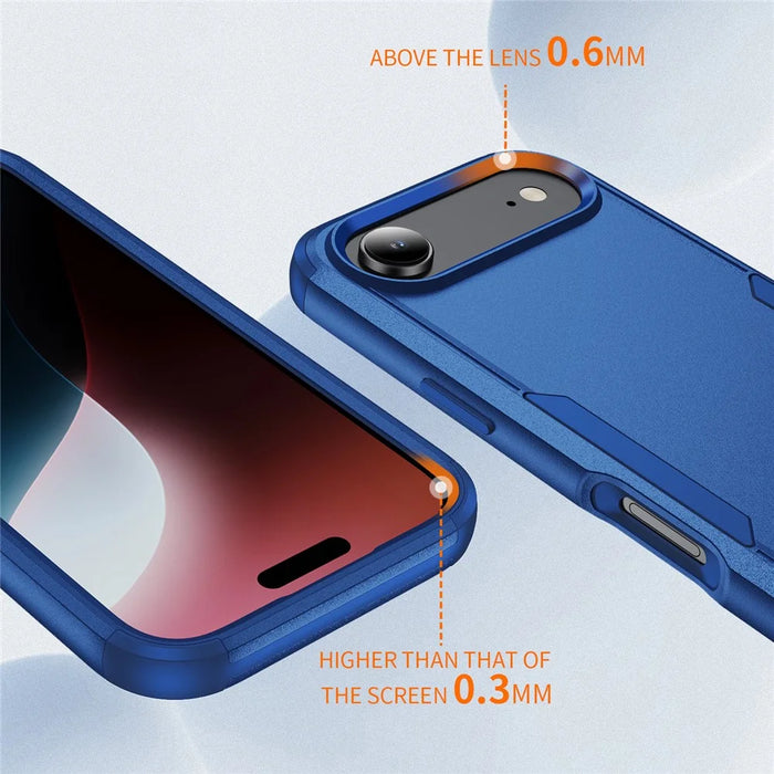 For iPhone Air Case 3 in 1 Shockproof TPU PC Phone Cover - Sapphire - 3