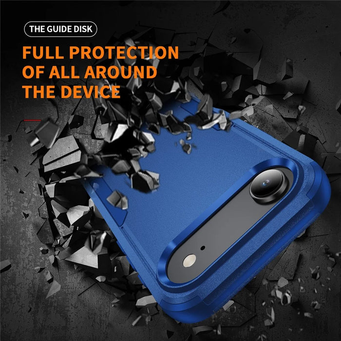 For iPhone Air Case 3 in 1 Shockproof TPU PC Phone Cover - Sapphire - 4