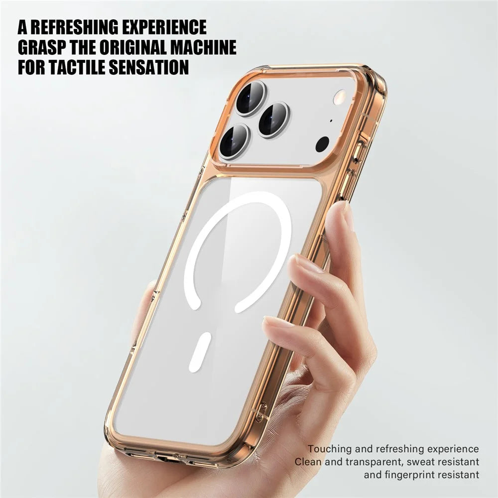 For iPhone 17 Pro Max Case Compatible with MagSafe TPU + PC Clear Phone Back Cover - Transparent - 4