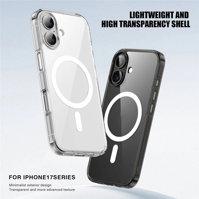 For iPhone 17 Case Compatible with MagSafe TPU + PC Clear Phone Back Cover - Transparent - 2