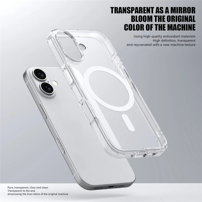 For iPhone 17 Case Compatible with MagSafe TPU + PC Clear Phone Back Cover - Transparent - 3
