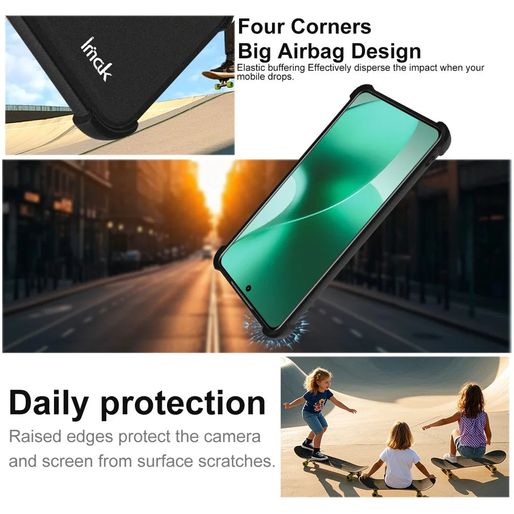 IMAK For Realme 15 Pro 5G Case TPU Phone Cover Airbag Shockproof Protection - Matte Black - 4