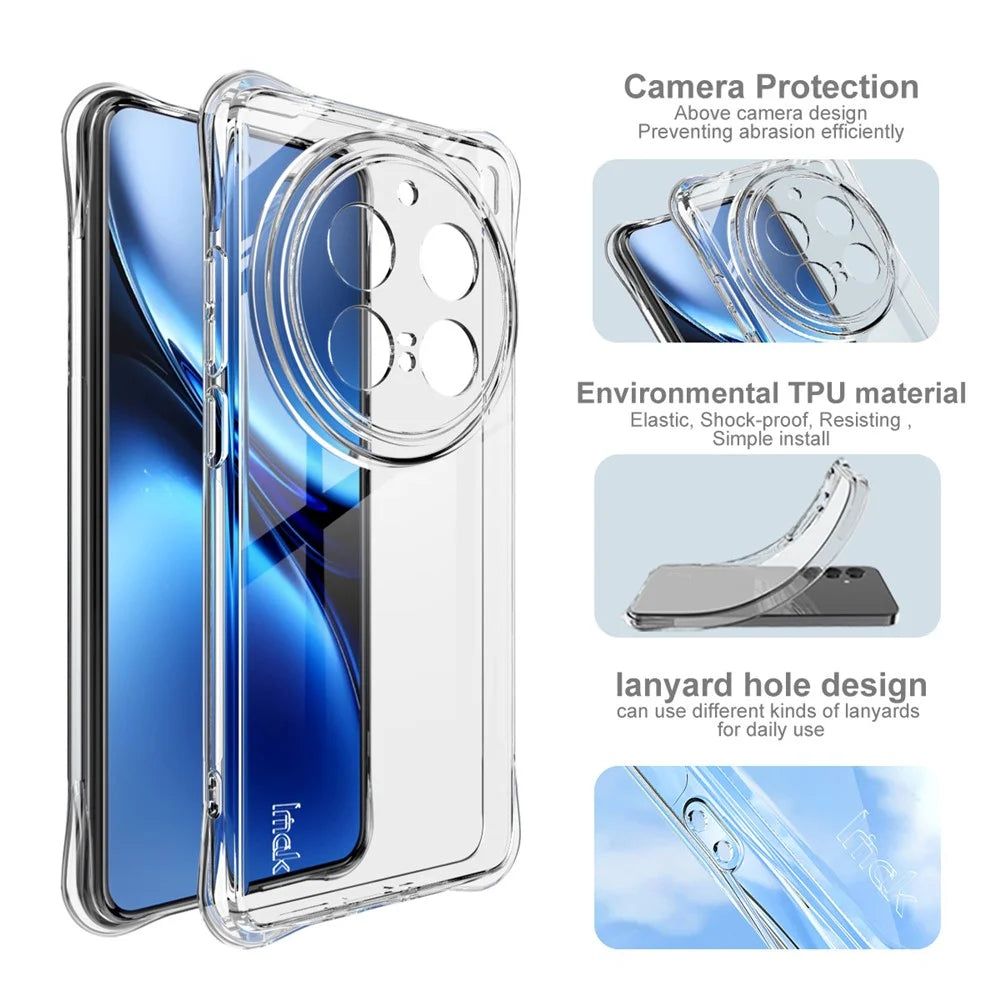 IMAK For vivo X200 Pro 5G Case TPU Phone Cover Airbag Shockproof Protection - Transparent - 5