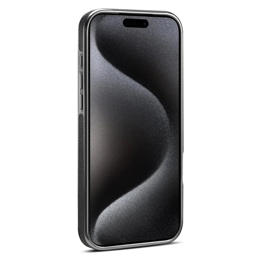 For iPhone 17 Pro Kickstand Case Genuine Cow Leather Back Cover Compatible with MagSafe - Black - 2