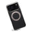 For iPhone 17 Pro Kickstand Case Genuine Cow Leather Back Cover Compatible with MagSafe - Black - 7