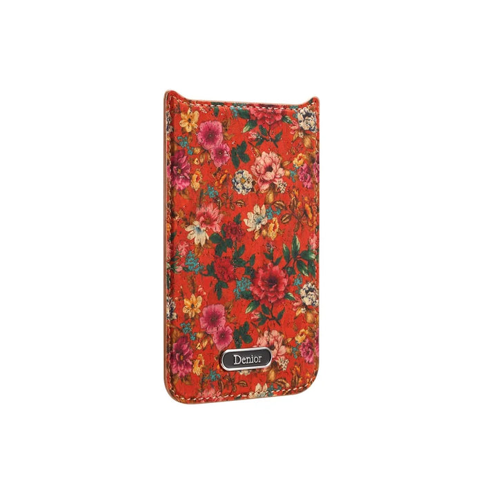 DENIOR A24 For iPhone 17 Pro Max Case Compatible with MagSafe Flower Leather PC TPU Phone Cover with Detachable Back Panel - Peony Red - 7