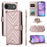 For iPhone Air Case with Shoulder  /  Wrist Strap Leather Phone Cover Stand Wallet - Pink - 1