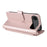 For iPhone Air Case with Shoulder  /  Wrist Strap Leather Phone Cover Stand Wallet - Pink - 6