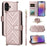 For iPhone 17 Case with Shoulder  /  Wrist Strap Leather Phone Cover Stand Wallet - Pink - 1