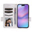 For iPhone Air Case with Wrist Strap Litchi Texture PU Leather Wallet Phone Cover - White - 2