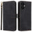 For iPhone 17 Case Wallet RFID Blocking PU Leather Phone Cover Stand with Strap - Black - 1