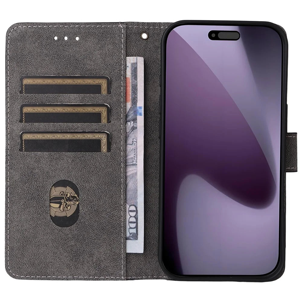 For iPhone 18 Pro / 17 Pro Case Wallet RFID Blocking PU Leather Phone Cover Stand with Strap - Black - 2