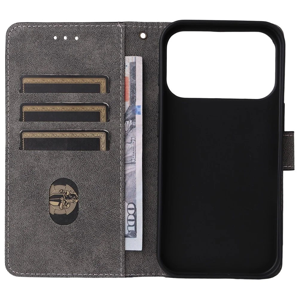 For iPhone 18 Pro / 17 Pro Case Wallet RFID Blocking PU Leather Phone Cover Stand with Strap - Black - 3
