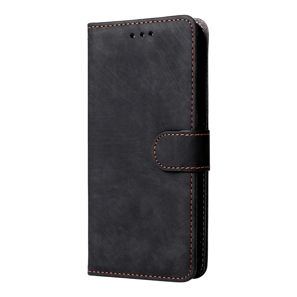 For iPhone 18 Pro Max / 17 Pro Max Case Wallet RFID Blocking PU Leather Phone Cover Stand with Strap - Black - 7