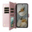 For Google Pixel 10 Pro XL Case with Shoulder  /  Wrist Strap Leather Phone Cover Stand Wallet - Pink - 2
