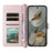For Google Pixel 10 Pro XL Case with Shoulder  /  Wrist Strap Leather Phone Cover Stand Wallet - Pink - 3