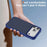For iPhone 17 Pro Max Case Carbon Fiber Texture PC + TPU Phone Cover Compatible with MagSafe - Blue - 3