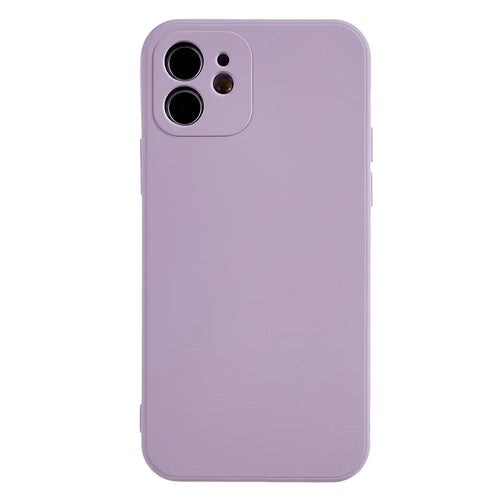 AMORUS For iPhone 12 Case Precise Cutouts TPU Fiber Lining Shockproof Phone Cover - Purple - 1