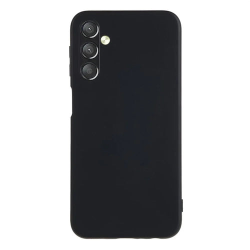 AMORUS For Samsung Galaxy A24 4G (162.1mm) Case Precise Cutouts TPU Fiber Lining Shockproof Phone Cover - Black - 1