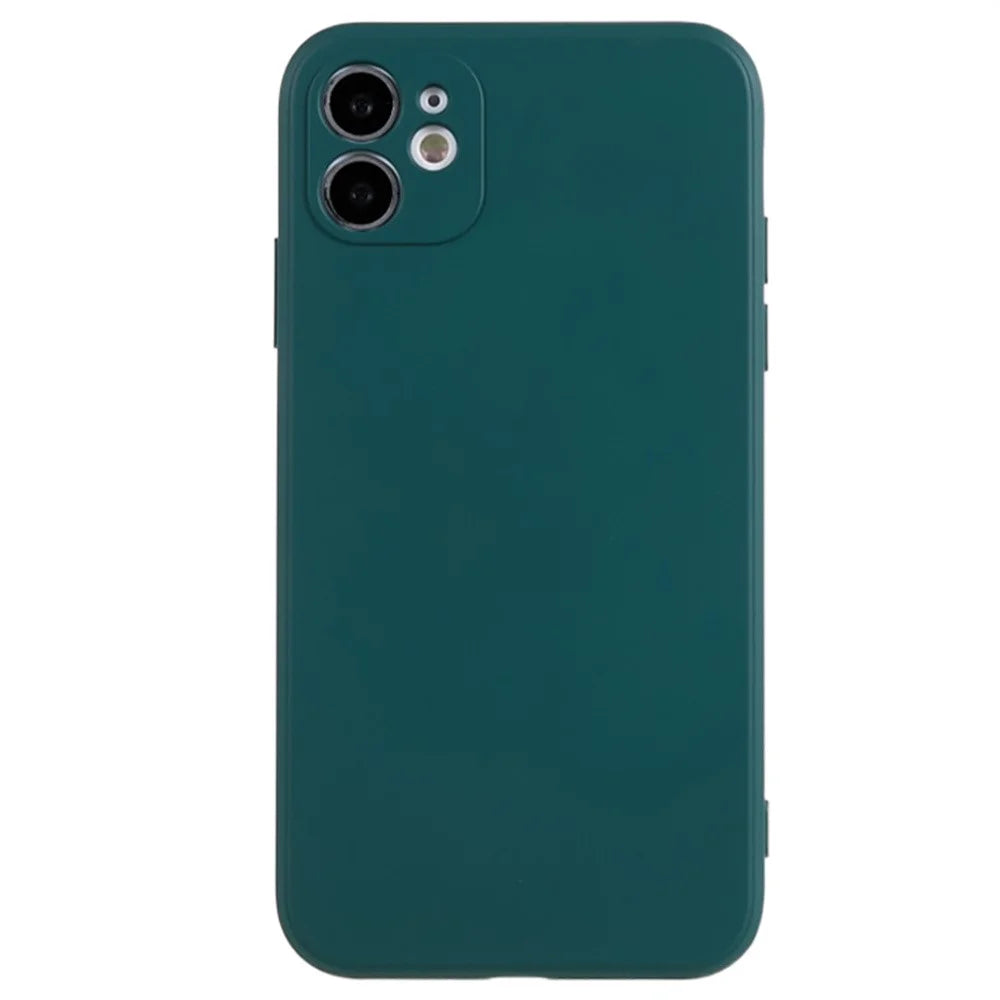 AMORUS For iPhone 11 Case Precise Cutouts TPU Fiber Lining Shockproof Phone Cover - Army Green - 1