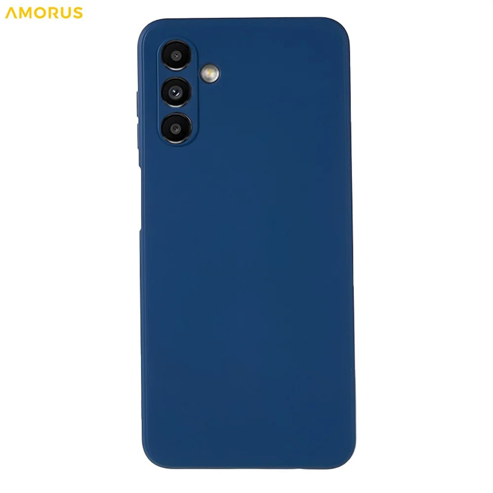 AMORUS For Samsung Galaxy A13 5G Case Precise Cutouts TPU Fiber Lining Shockproof Phone Cover - Sapphire - 1
