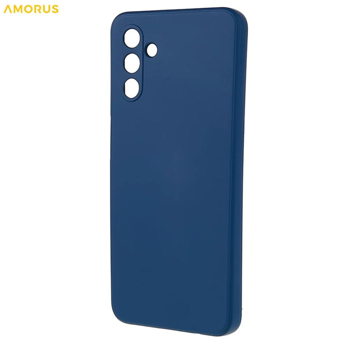 AMORUS For Samsung Galaxy A13 5G Case Precise Cutouts TPU Fiber Lining Shockproof Phone Cover - Sapphire - 3