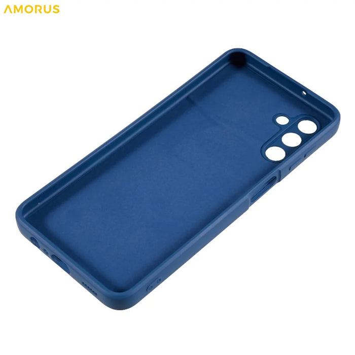 AMORUS For Samsung Galaxy A13 5G Case Precise Cutouts TPU Fiber Lining Shockproof Phone Cover - Sapphire - 5