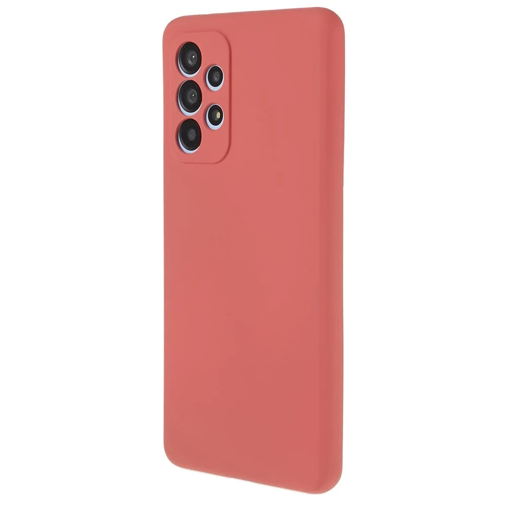 AMORUS For Samsung Galaxy A33 5G Case Precise Cutouts TPU Fiber Lining Shockproof Phone Cover - Hawthorn Red - 1